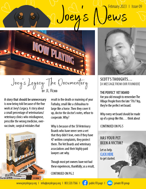 First page of Joey's News 009